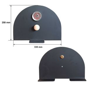 Metalowe drzwi do pieca chlebowego z termometrem