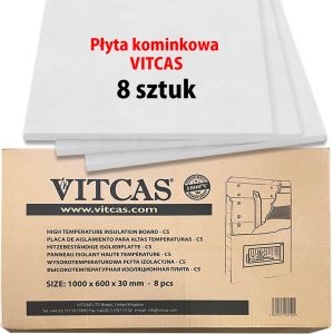 Płyta izolacyjna  kominkowa krzemianowo-wapienna 1000x610x30 mm - 8 sztuk